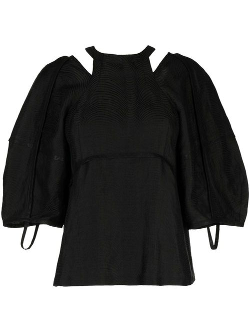 Cut-out-detail tank top - Black