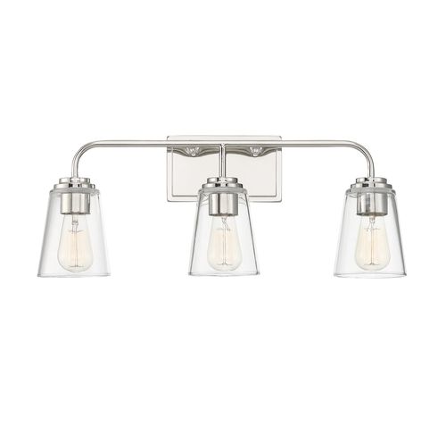 Trade Winds Lighting 3-Light Bathroom Vanity Light In Polished Nickel - TW100049-PN