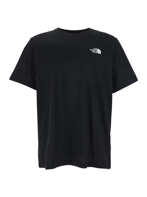Black T-shirt With Logo Printed On The Front And Maxi Logo On The Back In Cotton Man