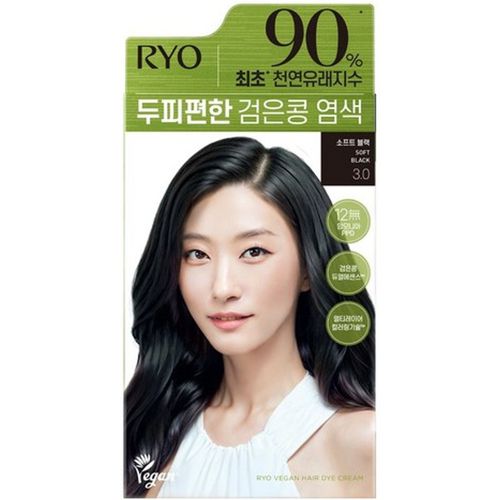 Ryo Hair - Vegan Hair Dye Cream - 120g - 3.0 Soft Black