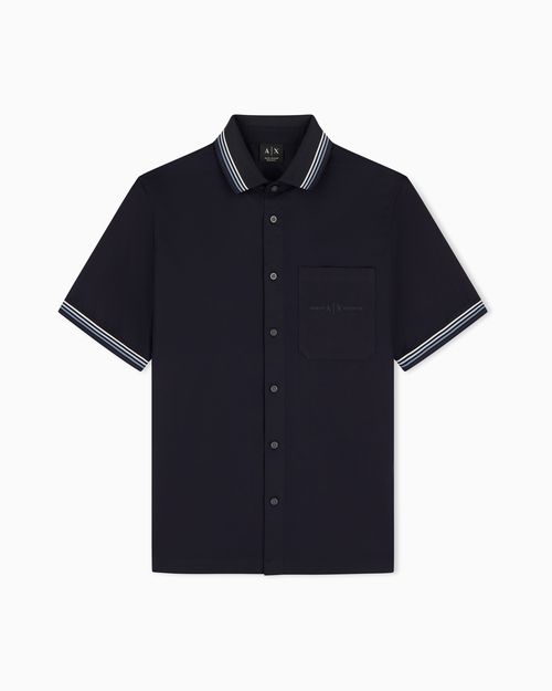 Casual Shirt in Cotton Twill with Delicate Texture