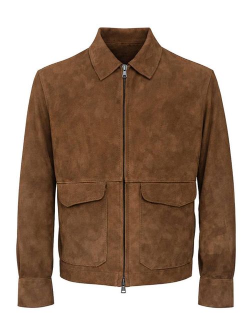 Taupe Bonded Suede Jacket