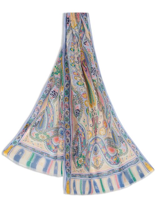 Printed scarf - Blue