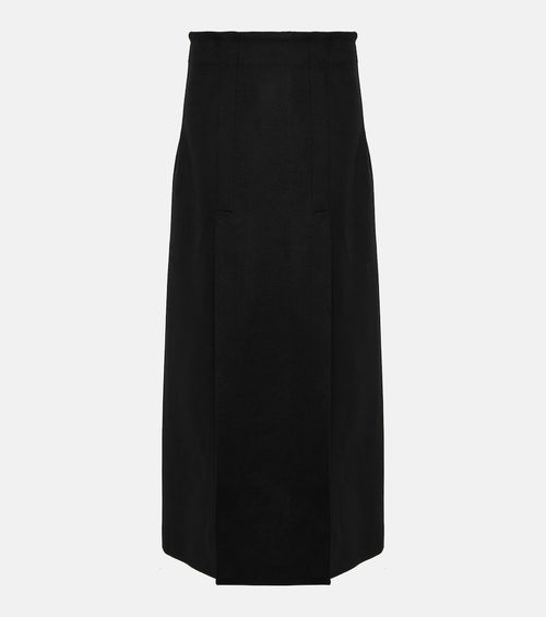 Virgin wool-blend maxi skirt