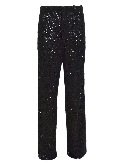 Sequin-embellished trousers - Black