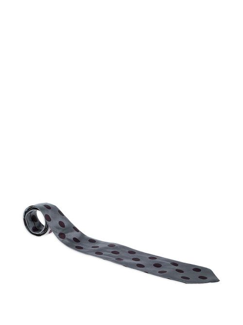 Silk polka-dot tie - Grey