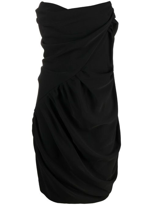 Draped corset dress - Black