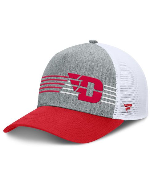 Men's Heather Gray/Red Dayton Flyers Profile Trucker Adjustable Hat - Heather Gray, Red