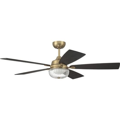 Craftmade Chandler 1-Light Ceiling Fan with Blades Included in Satin Bra