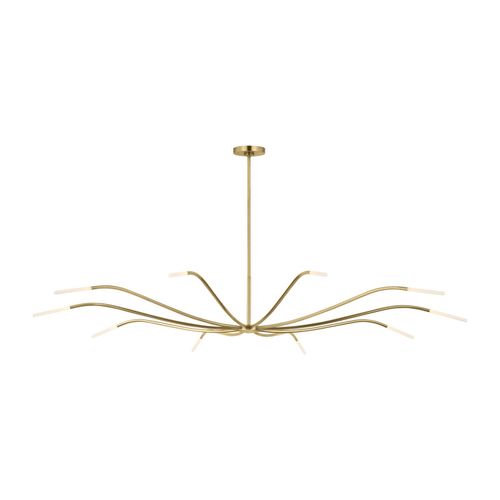 Hand-Rubbed Antique Brass LED Chandelier from the Lajos Collection