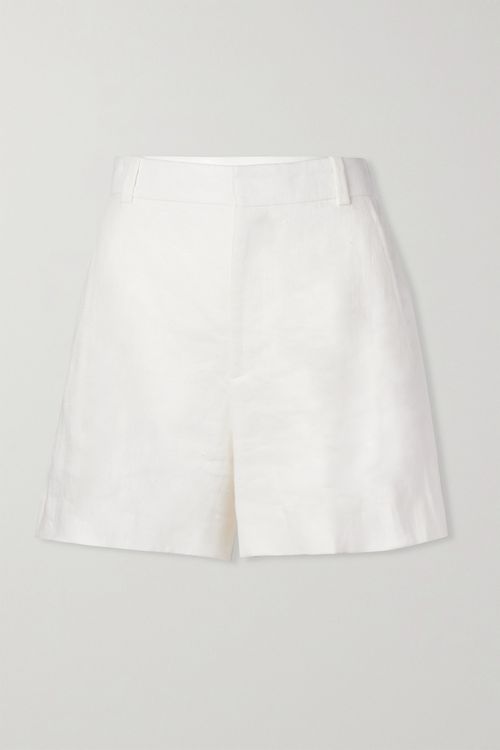 Linen Shorts - White - FR34