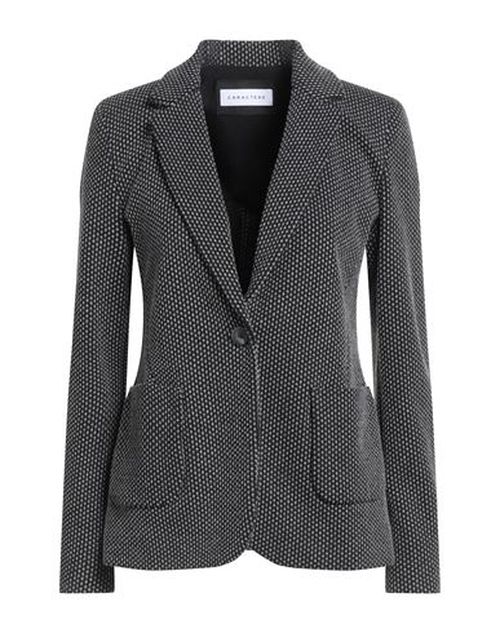 Caractère Woman Blazer Black Size 10 Cotton, Polyester, Elastane