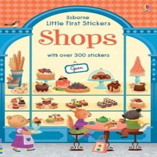 Little First Stickers Shops Book