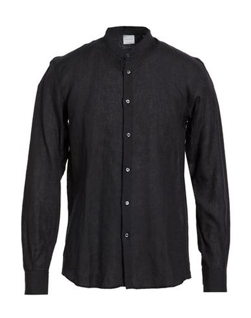 Man Shirt Black Size M Linen