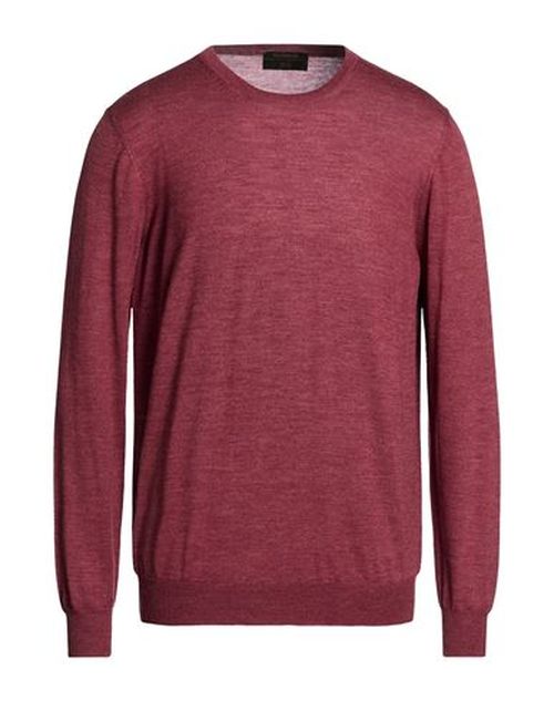 Man Sweater Burgundy Size 38 Virgin Wool, Silk