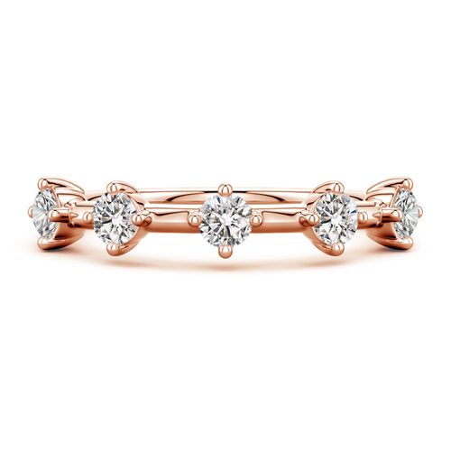 Angara 0.53 CTW Round Diamond Five-Stone Station Ring in 18K Rose Gold