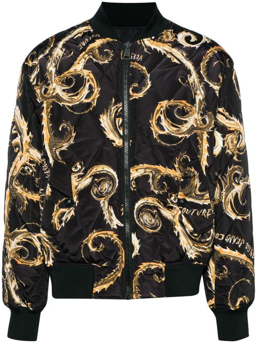 Reversible padded bomber jacket - Black
