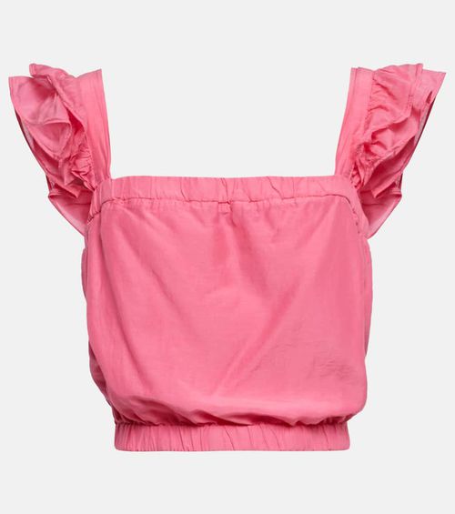 Gracen cotton and silk crop top