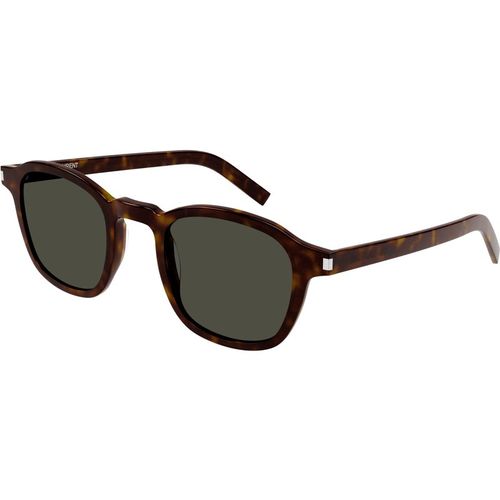 SAINT LAURENT Man SAINT LAURENT SL 549 SLIM 002 Sunglasses Acetate Havana Grey Round Norma