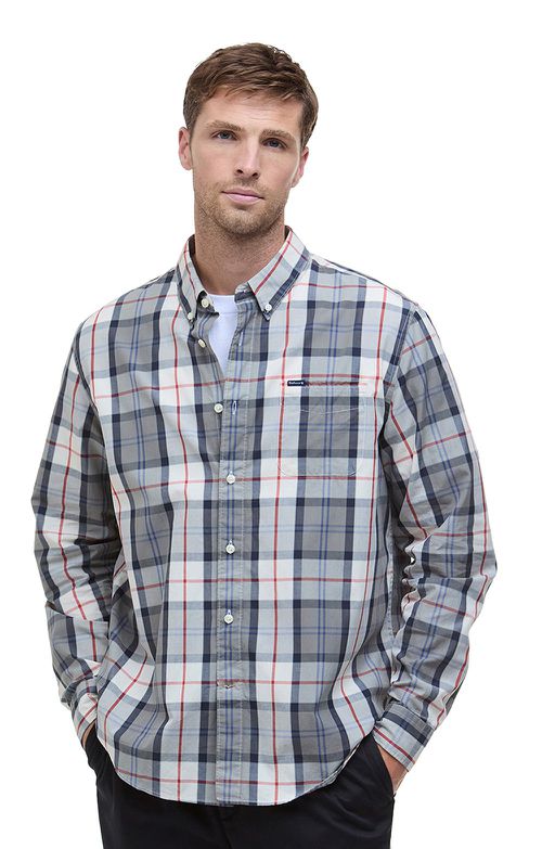 Men's Laggan Tartan Tailored Shirt, Bleached Pine