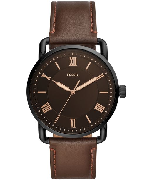 Men's Copeland Brown Leather Strap Watch 42mm - Brown