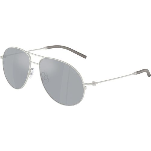Moncler Unisex Moncler ME4002 FLYZE 10041U Gafas de sol Acero Plata Azul Piloto Espejo