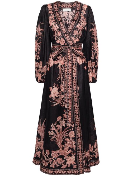 Waverly wrap midi dress - Black