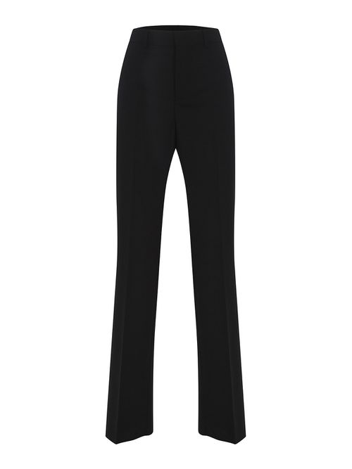 Wool blend high rise trousers