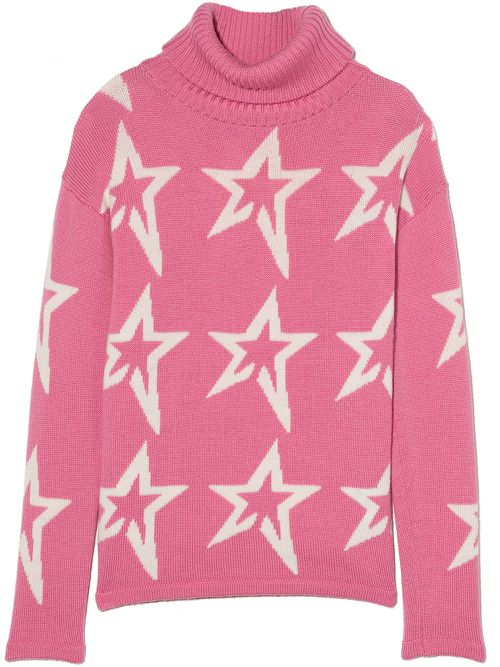 Star Dust roll neck jumper - Pink