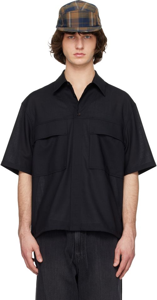 Black Flap Pocket Shirt