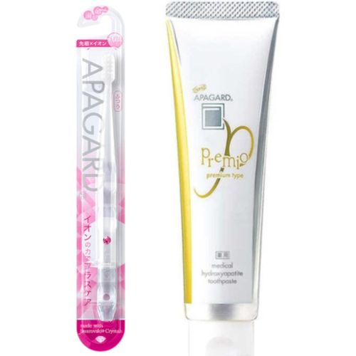 APAGARD - Premio Toothpaste - 105g + APAGARD - Crystal Toothbrush - - Random Color Set