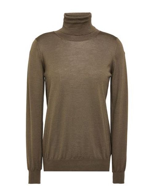 Woman Turtleneck Military green Size M Cashmere, Merino Wool, Silk