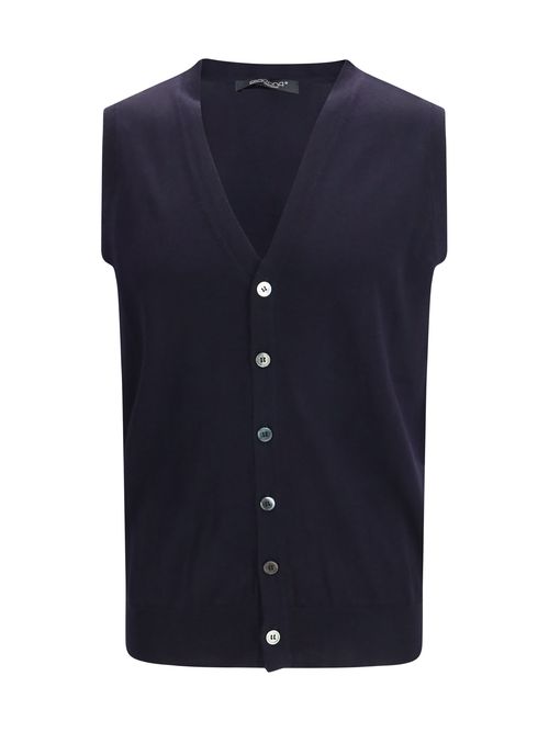 Merino Wool Vest — Navy