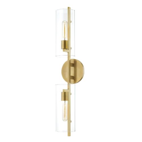 Mitzi Ariel 2-Light Bathroom Vanity Light in Aged Bra