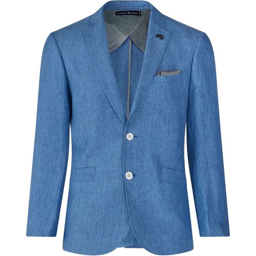 Raging Bull Mens Linen Blazer - Mid Blue