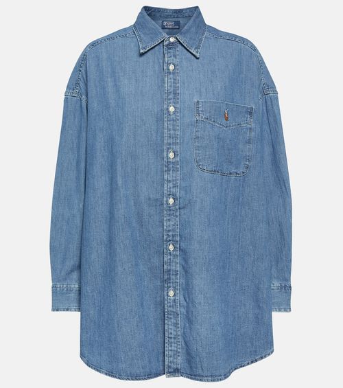 Oversized denim shirt