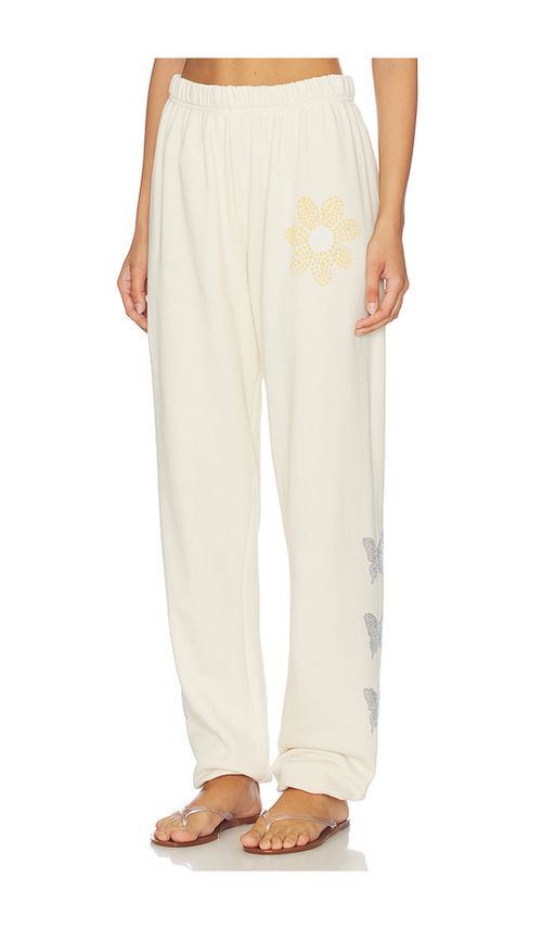 Lauren Moshi Butterfly Daisy Sweatpant in Ivory. - XS also in S, M