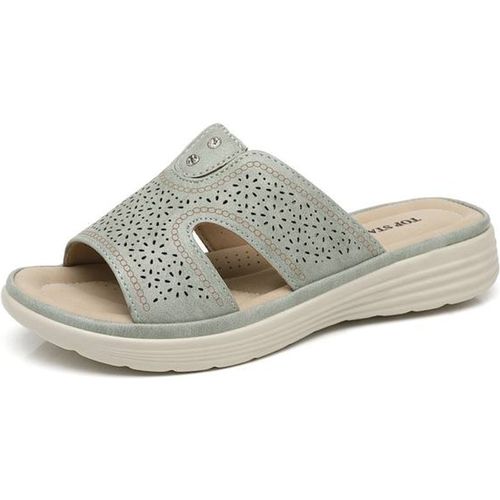 Ivachy Cushioned Cut Out Mule Lightweight Slide Sandals In Green