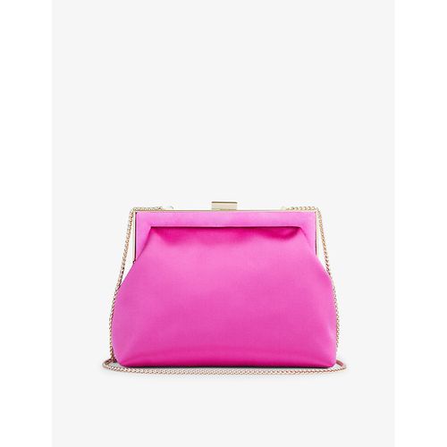 Womens Pur-magenta Connie Satin Clutch bag 