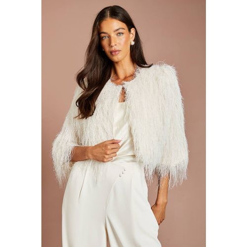 Coast Women's Fringe Jacket in Ivory