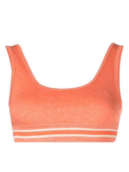 Daisy stripe trim bra - Orange