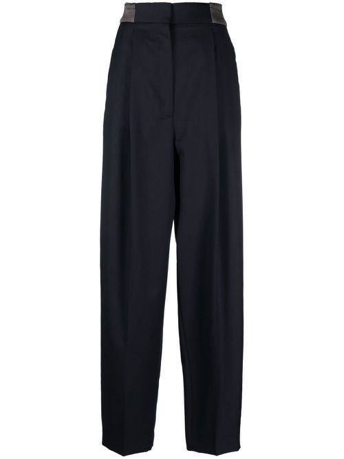 Straight-leg cut tailored trousers - Blue