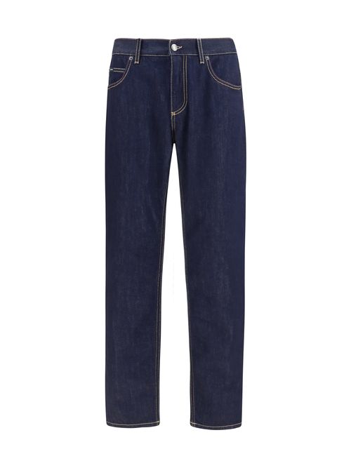 Cotton Denim Jeans — Navy