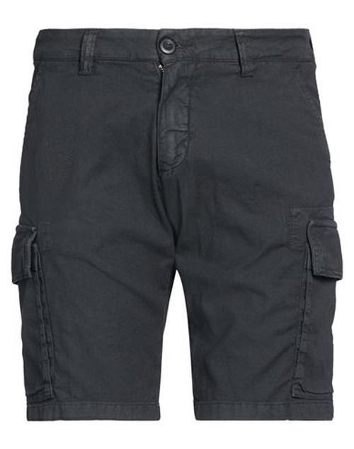 Man Shorts & Bermuda Shorts Charcoal Size 30 Linen, Cotton, Elastane