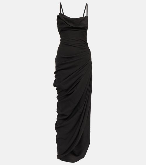 off the shoulder ruched mini dress Arista Off-Shoulder Ruched Mini Dress Black M