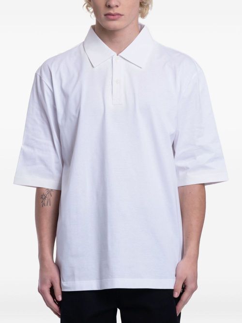 Marni logo-print polo shirt - White