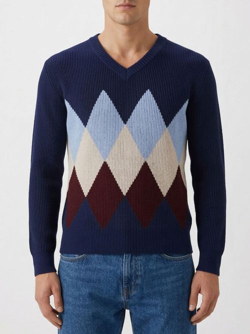 Sweater Men color Blue