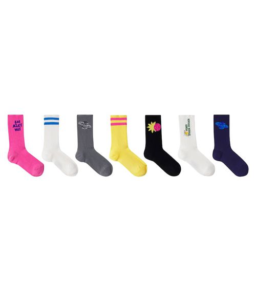 Set of 7 cotton-blend pairs of socks