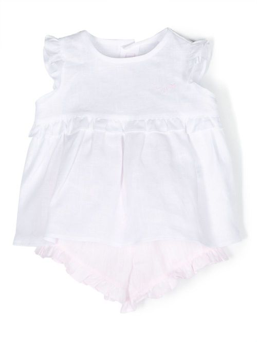 Linen dress set - White
