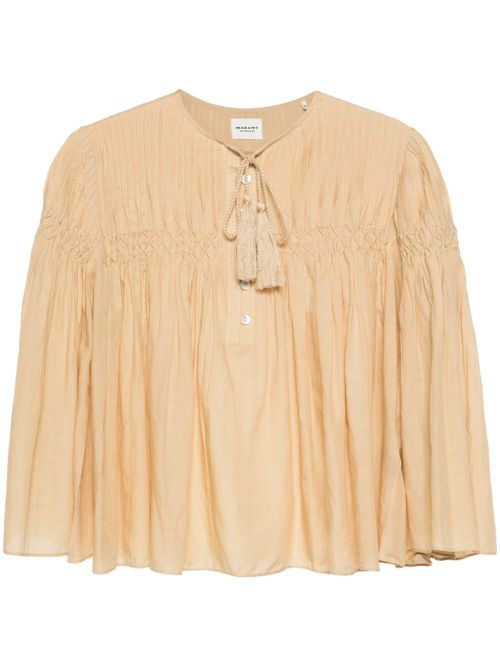 Axeliana pintuck-detail blouse - Neutrals